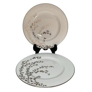 Kate Spade New York LENOX Gardner Street Platinum Salad Plates Set of 2